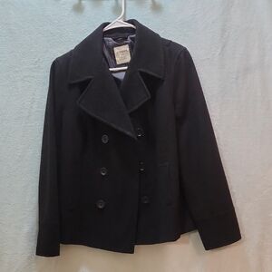 Old Navy Double-Breasted Black Peacoat